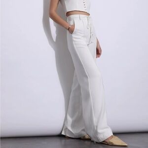 Karina Grimaldi Skyler Pants - Wide Leg - Winter White/ Ice